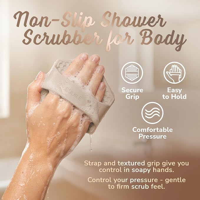 SILKLE Silicone Body Scrubber – Gentle Exfoliating Shower Scrubber - Image 4