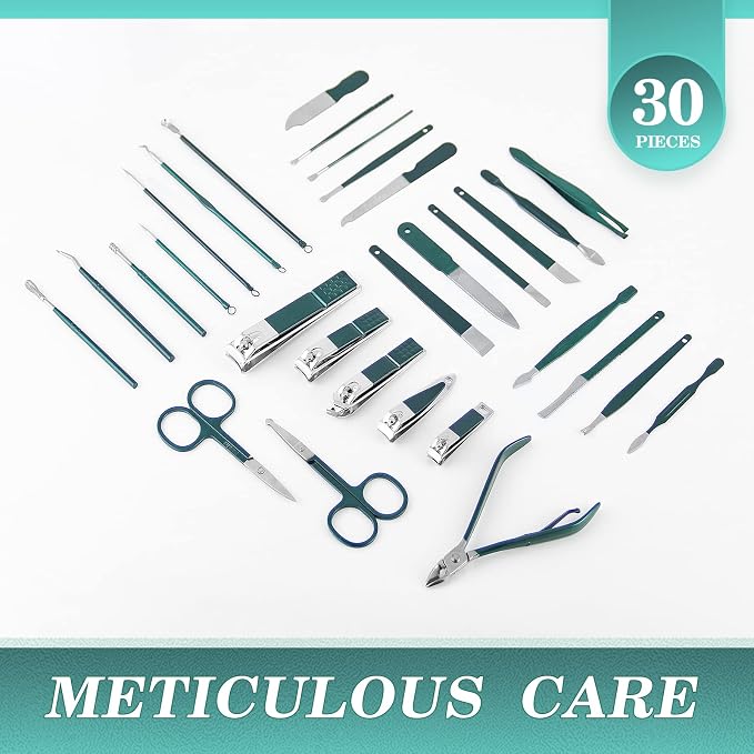 WOAMA Manicure Set Nail Clippers 30-piece Pedicure Kit Manicure Tools Nail - Image 4