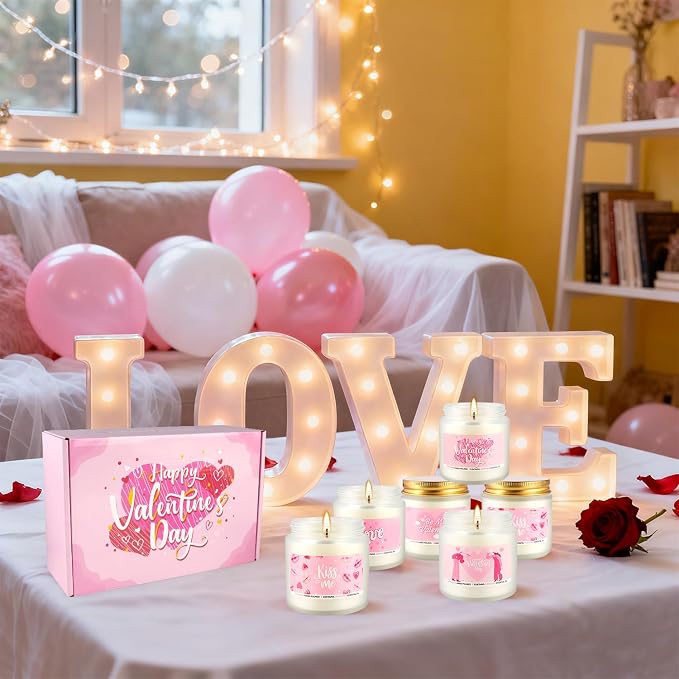 Set of 12 Valentines Scented Candles -3.5oz Romantic Candle Gifts - Image 6