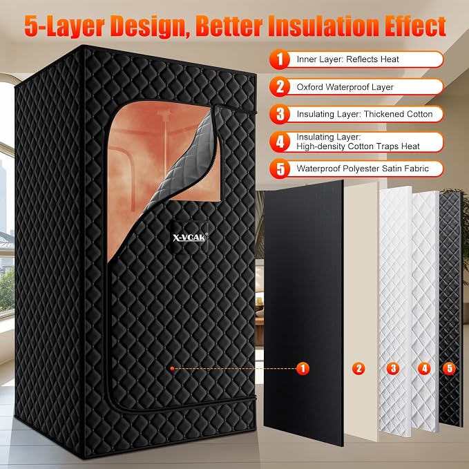 X-Vcak Upgraded Portable Sauna for Home，Relaxation, Steam Sauna for Home - Image 5