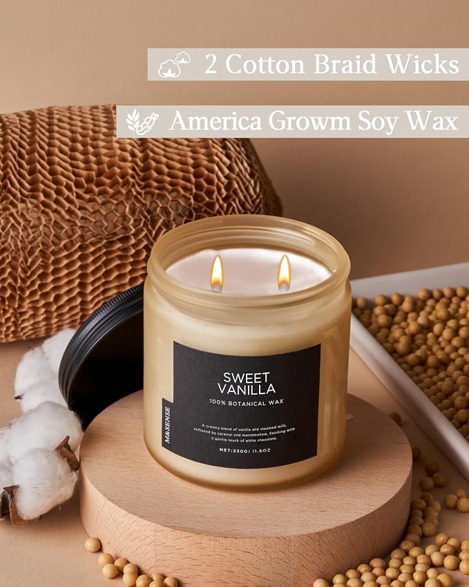 M&SENSE Vanilla Scented Candles - Image 3