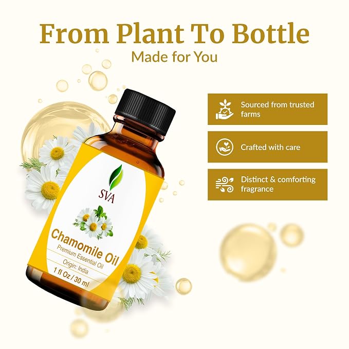 SVA Chamomile Essential Oil – 1 Fl Oz – 100% Natural Chamomile Oil - Image 4