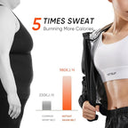 HOTSUIT Sauna Suit Women Machine Washable Sweat Sauna Jacket Pants Anti Rip - Image 2