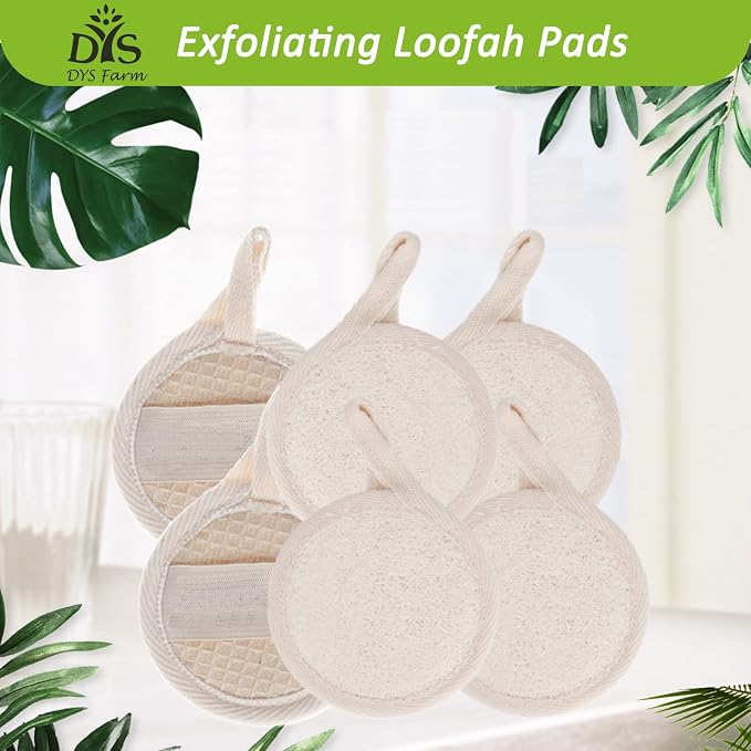Face Loofah Pads Exfoliating Scrubber, Natural Luffa Facial Cleanser Pad - Image 7