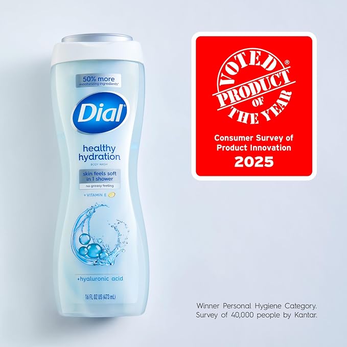 Dial Body Wash, Healthy Hydration, Hyaluronic Acid + Vitamin E, 16 fl oz - Image 4