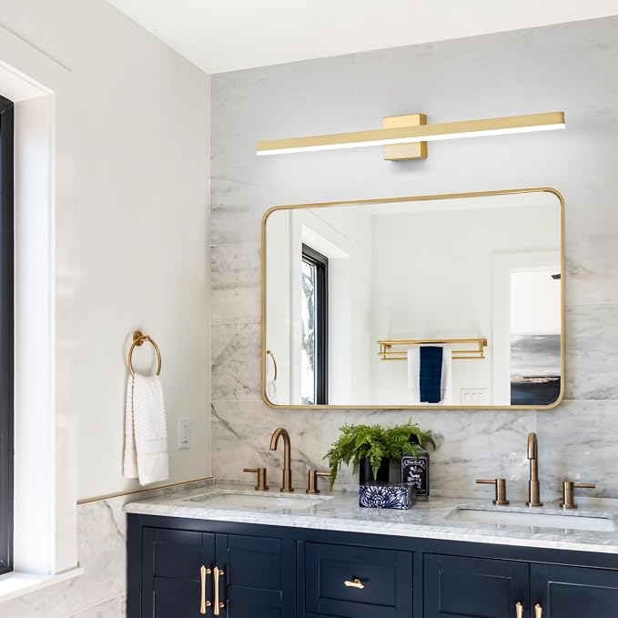 Gold Bathroom Vanity Light 39.4 inch, 30W Dimmable 5CCT LED Modern Bathroom - Image 2