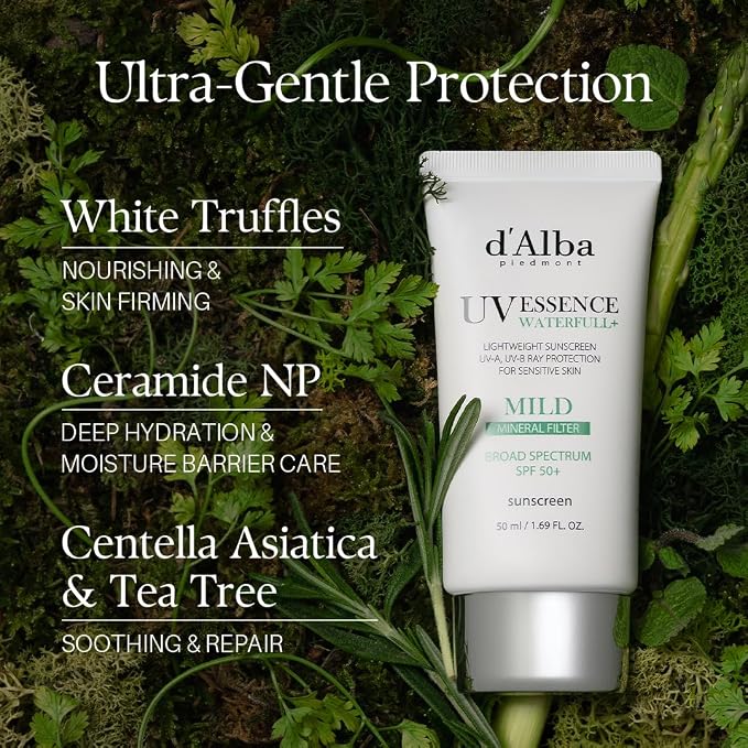 d'alba Piedmont Italian White Truffle Waterfull Mild Sunscreen, Mineral - Image 6