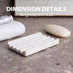2 Pcs Soap Holder for Bathroom, Marble Soap Dish for Kitchen Countertop - Image 4