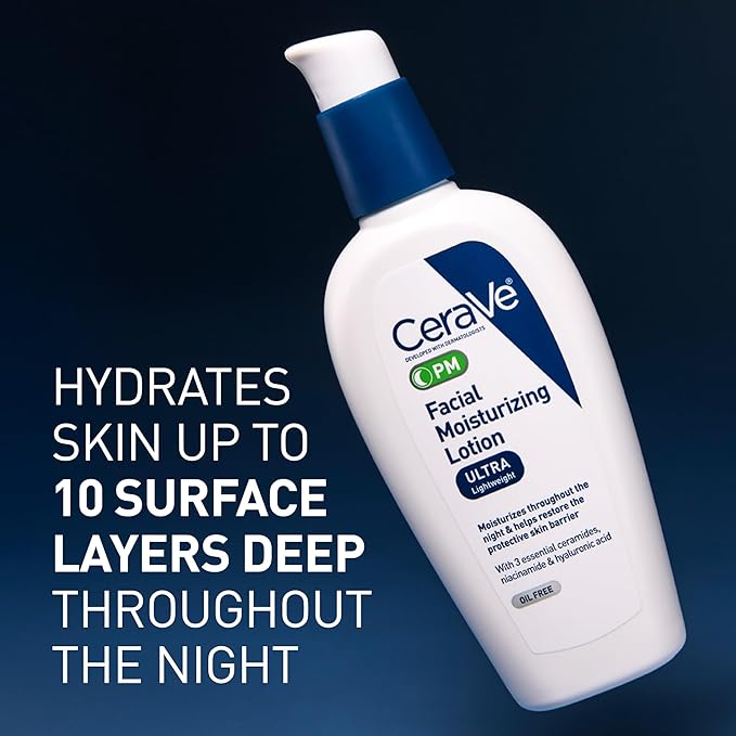 CeraVe PM Facial Moisturizing Lotion, Night Cream - Image 3