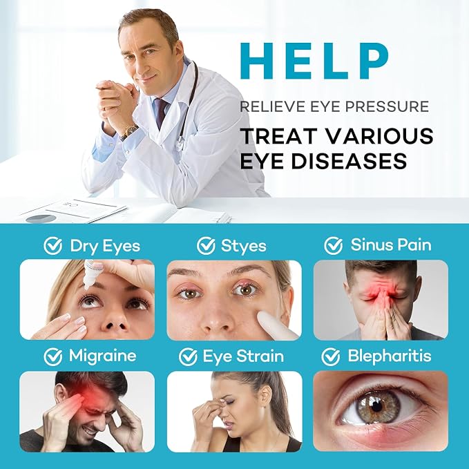 Ezona Heated Eye Mask, Warm Eye Compress Mask - Image 2