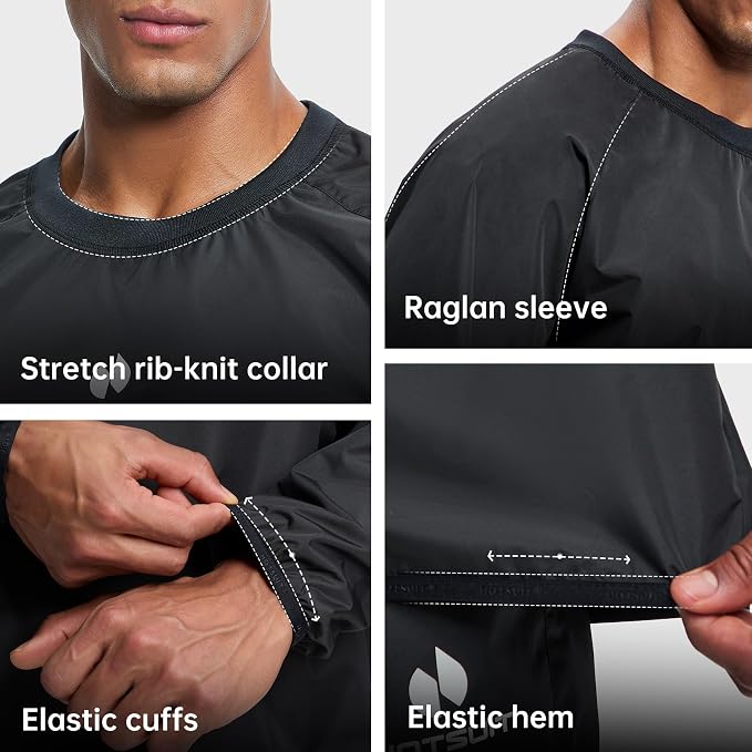 HOTSUIT Men Sauna Suit Sweat Suits Durable Gym Exercise Workout Jacket - Image 5