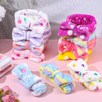 Molain 24 Pcs Spa Headband for Women Bow Hairband Adjustable Skincare Headbands - Image 7
