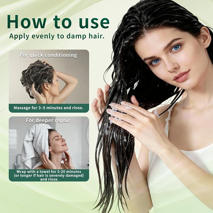 Keratin Hair Mask, Anti-Frizz, Intensive Hydrating & Repairing Deep Conditioner - Image 6