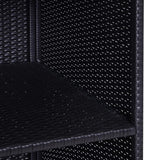 Outsunny Valet Pool Towel Rack, Waterproof PE Plastic Rattan Wicker Storage - Image 8
