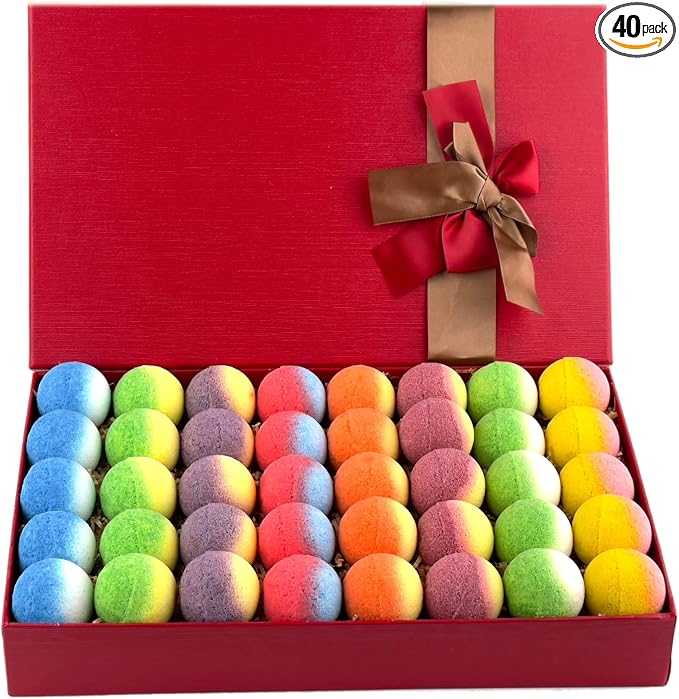 Bath Bomb Gift Set, Family Pack Mini Bath Bombs by BYGGVIR