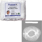 ProtectX 100-Pack White Disposable Hair Nets, Elastic Head Cover, Bouffant Caps - Image 6