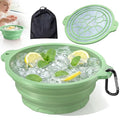 Face Bowl for Ice with Built-in Ice Tray – Collapsible Silicone Facial Ice Bath by Dtuoen