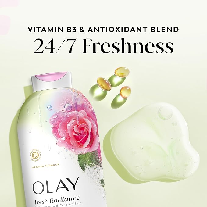 Olay Body Wash for Women, Fresh Radiance, 24/7 Skin-Loving Freshness, Visibly - Image 3
