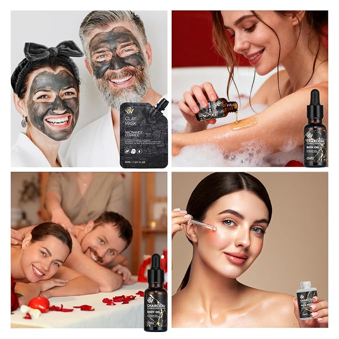 23 Pcs Mother's Day Gift for Mom, Charcoal Skin Care Set for Women & Men - Image 6
