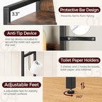 MAHANCRIS Over The Toilet Storage Rack, 3 Tier Bathroom Organizer Over Toilet - Image 5