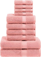 Superior Egyptian Cotton Pile 10 Piece Towel Set, Includes 2 Bath, 4 Hand - Image 2