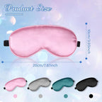 BBTO 4 Pcs Silk Sleep Eye Masks Smooth Soft Satin Eye Covers - Image 2