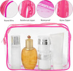 Tbestmax 10 Pack Clear Cosmetic Bags Makeup Bags Portable Waterproof TSA - Image 3