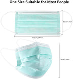 akgk Disposable Face Masks 100Pcs, 3 Layer Protective Face Mask Green Face Masks - Image 7