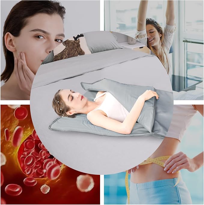 Sauna Blanket, 110V 650W Far Infrared Sauna Blanket Sauna Bag Body Shaper - Image 4