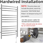 HEATGENE Towel Warmer Wall Mount Electric Plug-in/Hardwired Heated Towel Rack - Image 4
