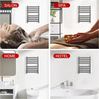 Heated Wall Mounted Electric Towel Warmer Rack, Timer & Temperature Control - Image 6