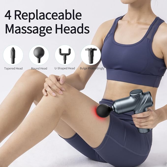 LEERCON Massage Gun Deep Tissue, Silent Brushless Motor and Portable Massage Gun - Image 6
