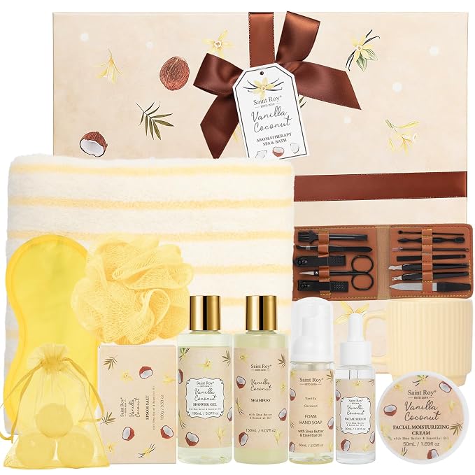 33 Pcs Coconut Vanilla Spa Gift Basket - Image 8