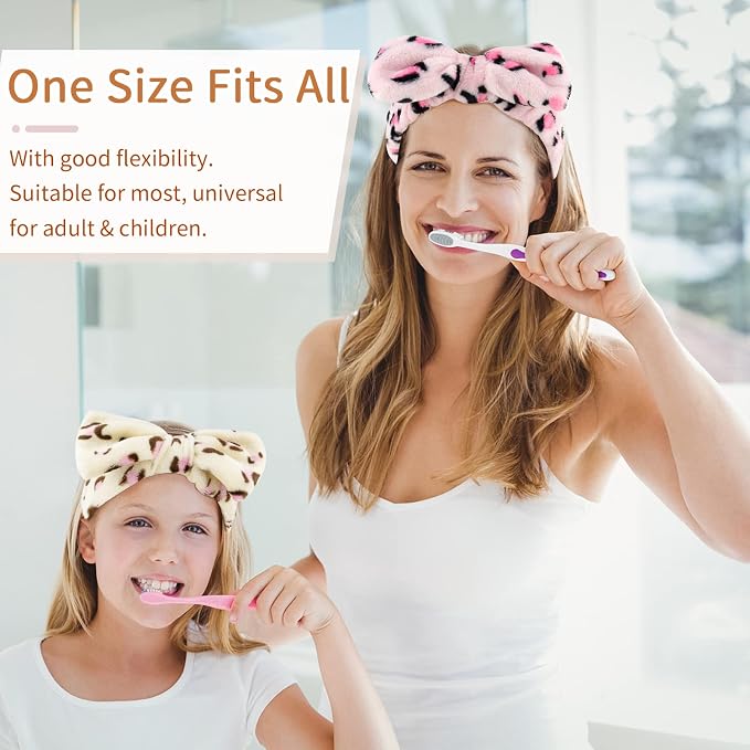 WHAVEL Hairband, 6 Pack Leopard Spa Headband Makeup Headband - Image 5