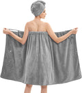 Bath Wrap Towels for Women – Adjustable Spa Shower Wrap by HJMJY