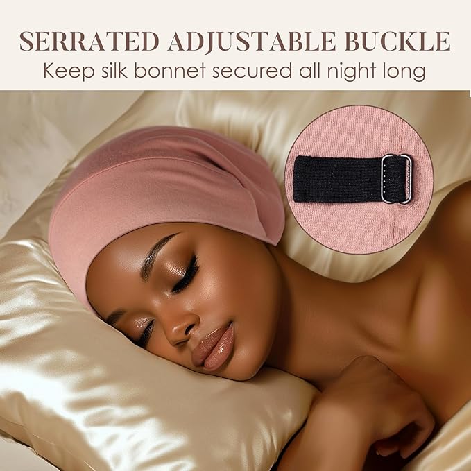 LULUSILK Mulberry Silk Bonnet for Sleeping Women, No More Frizzy Tangled Hair - Image 4