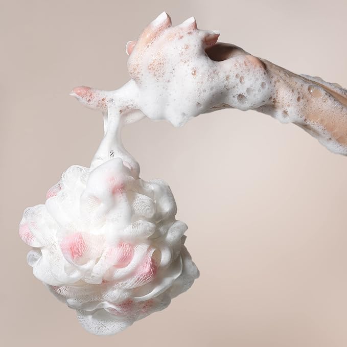 EcoTools Lathering EcoPouf, Loofah Infused - Image 4