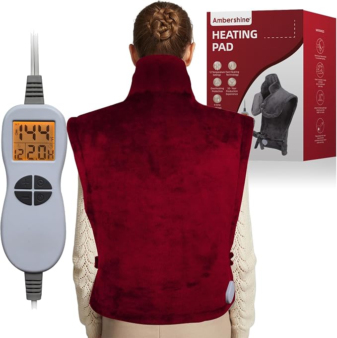 Ambershine 26"x35" XXXL King Size Neck& Shoulder& Back Heating Pad by Ambershine