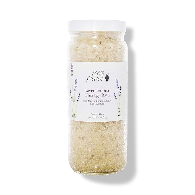 100% PURE Lavender Sea Therapy Bath Soak, Bath Salts by 100Pure