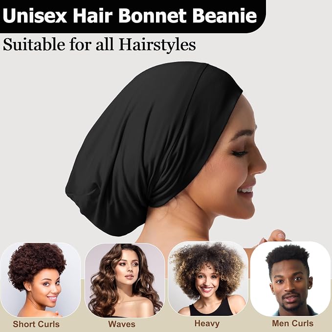 Satin Bonnet for Sleeping Night Cap, Adjustable Satin Lined Silk Bonnets Sleep - Image 8