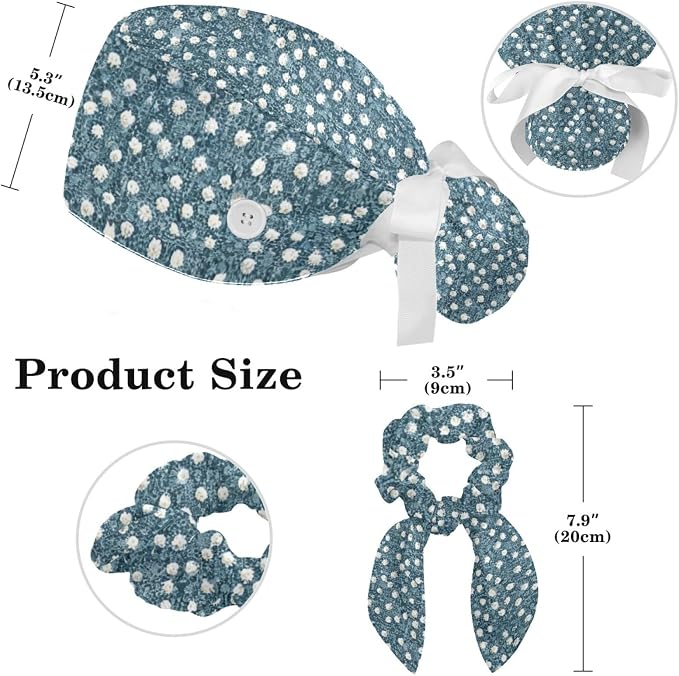 Scrub Caps Women Nursing Hats Floral Flowers - Image 2