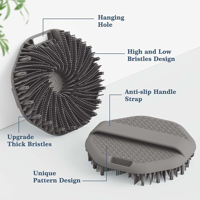 ManmiHealth 2 PCS Silicone Body Scrubber Shower Brush, Upgrade - Image 3