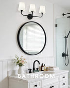 Bathroom Light Fixtures, 3-Light Matte Black Vanity Lights - Image 6