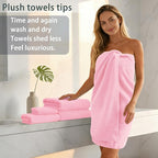 VOOVA & MOVAS Pink Towels for Bathroom - Image 4