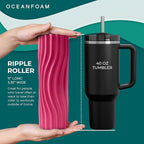 Oceanfoam Ripple Travel Foam Roller Firm Mini Foam Roller - Image 2