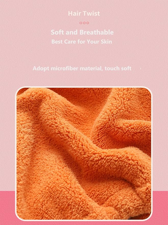 Hair Drying Towel for Kids Girls, Cute Cartoon Absorbent Quick Drying Bath Wrap - Image 3