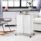 Giantex Storage Drawer Carts, 20-Drawer Organizer, Utility Cart on Wheels - Image 4