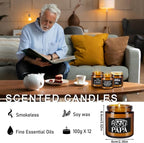 12-Pack Amber Jar Scented Candles, Natural Soy Wax and Premium Essential Oils. - Image 4