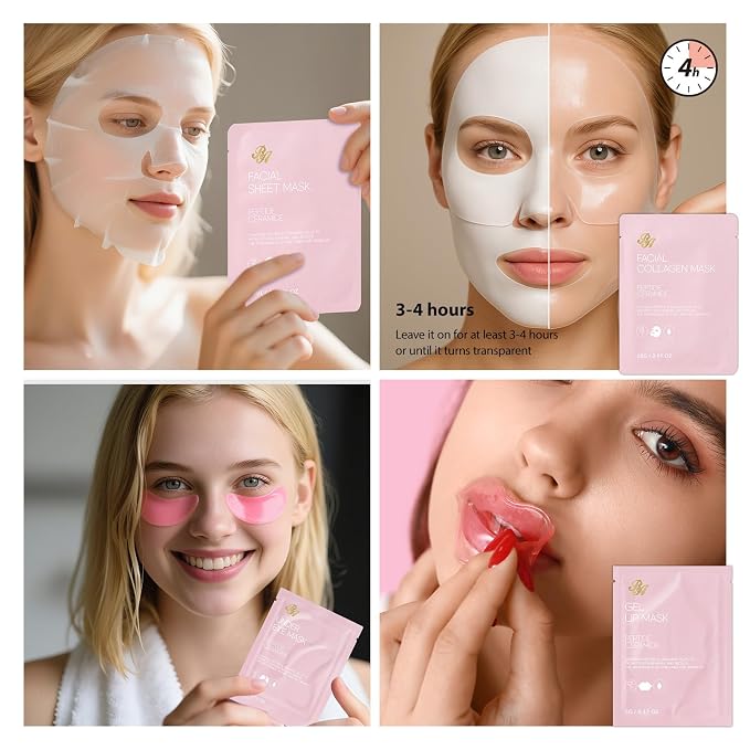 33 Pcs Mother's Day Gift for Mom, Rose Facial Skin Care Set, Bath & Body Spa - Image 3