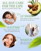 Lip Balm Set-8pcs Avocado Hydrating Lip Balm, Moisturizing Soothing Care Lip - Image 6